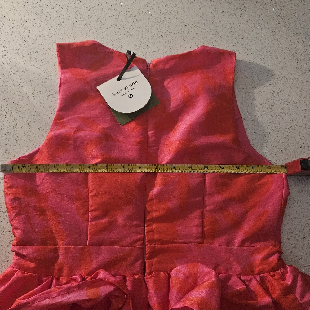 Kate Spade Vibrant Red and Pink Midi Dress - Picture 6 of 7